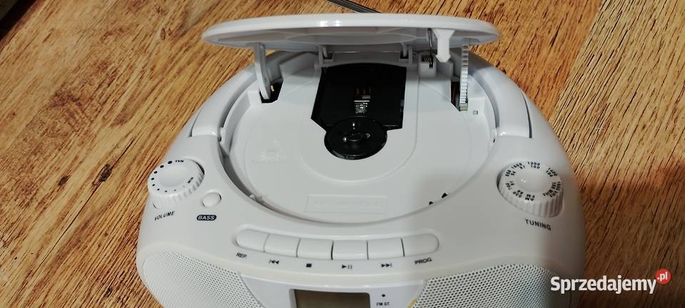 Biały Boombox Eletra Stylowe RadioCD do Twojego Wąbrzeźno