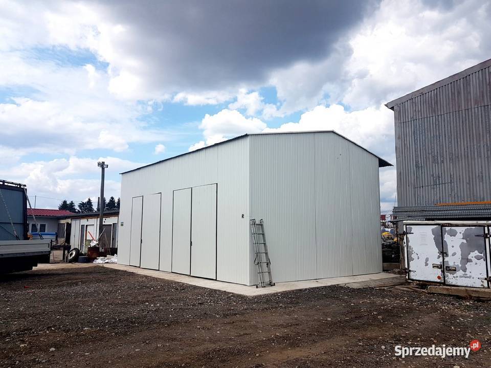 Blaszana montowana hala 10x8m brudna biel Kraków