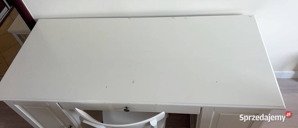 IKEA LIATORP biurko krzesło gięte zestaw biały Warszawa