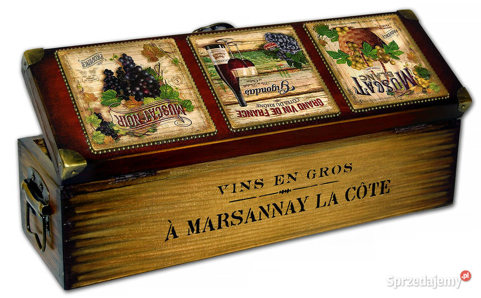 drewniana SKRZYNKA NA WINO Marsannay la Cte sprzedam