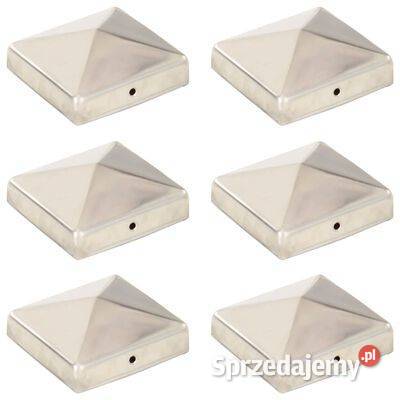 vidaXL Zatyczki na słupki piramidki 6 stal mazowieckie Warszawa