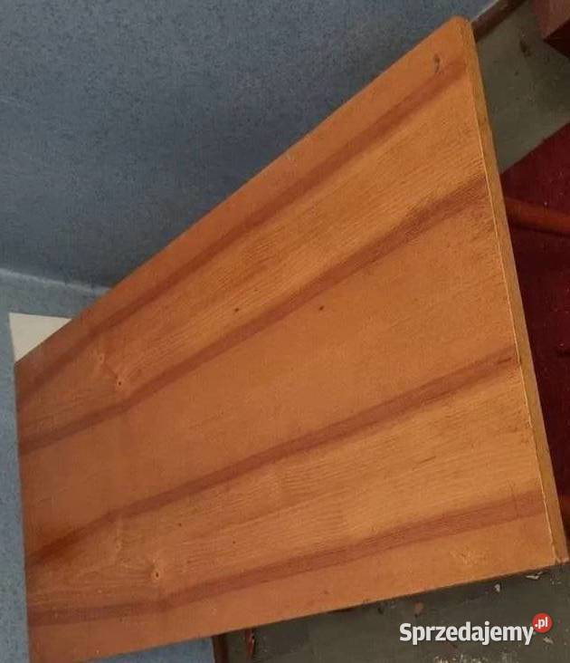 Stolik Drewniany Brązowy Ława PRL Połysk 100 x Sosnowiec