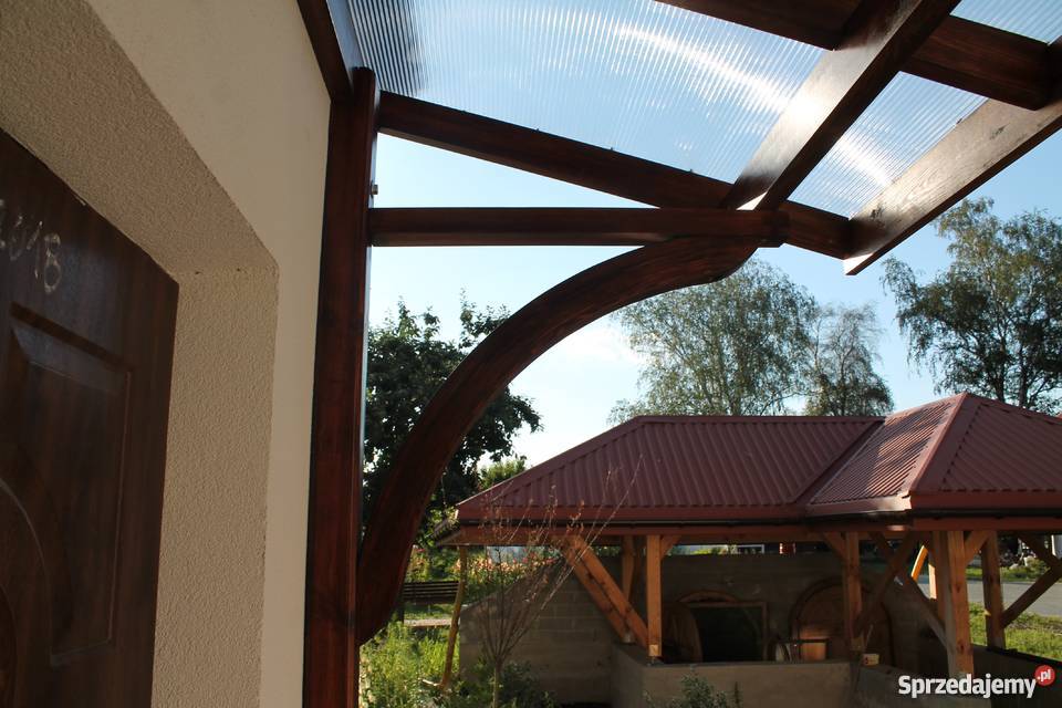 DASZEK DRZWI DREWNIANY POKRYTY POLIWĘGLANEM Łuków