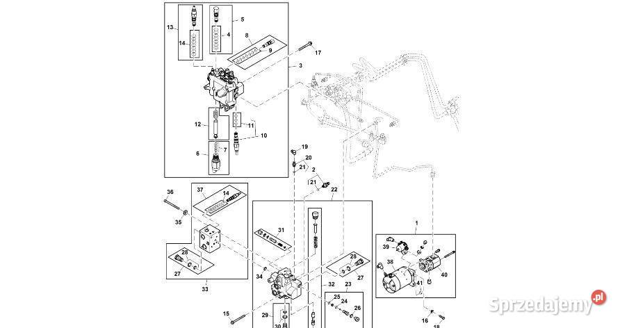 John Deere 9470RX Zawór RE582857 Kierowanie Pozostałe Jastrzębniki