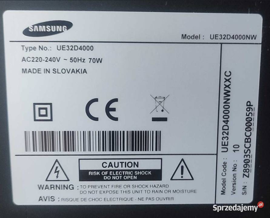 Telewizor Samsung LED 32 UE32D4000 używany Łódź