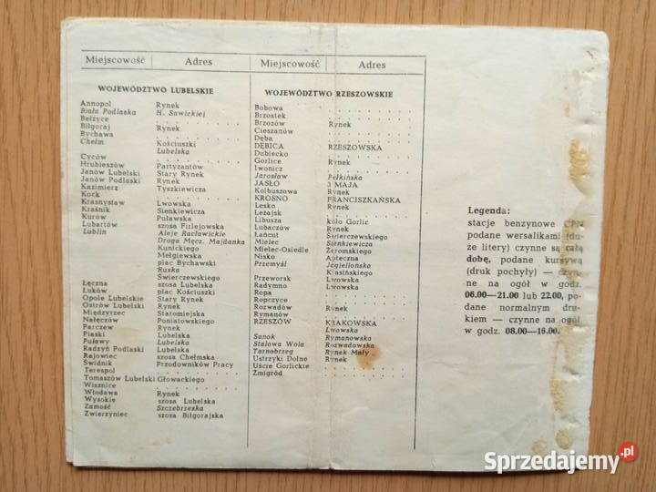 Mapa samochodowa Polski mikroatlas lata 60te PRL Dąbrowa Górnicza sprzedam