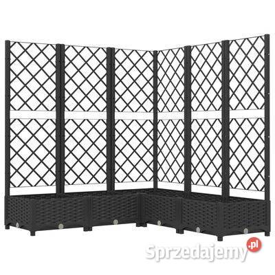 vidaXL Donica ogrodowa z kratką czarna Warszawa