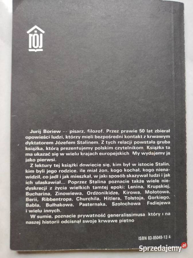 Prywatne życie Stalina Jurija Boriew ISBN 8306020367