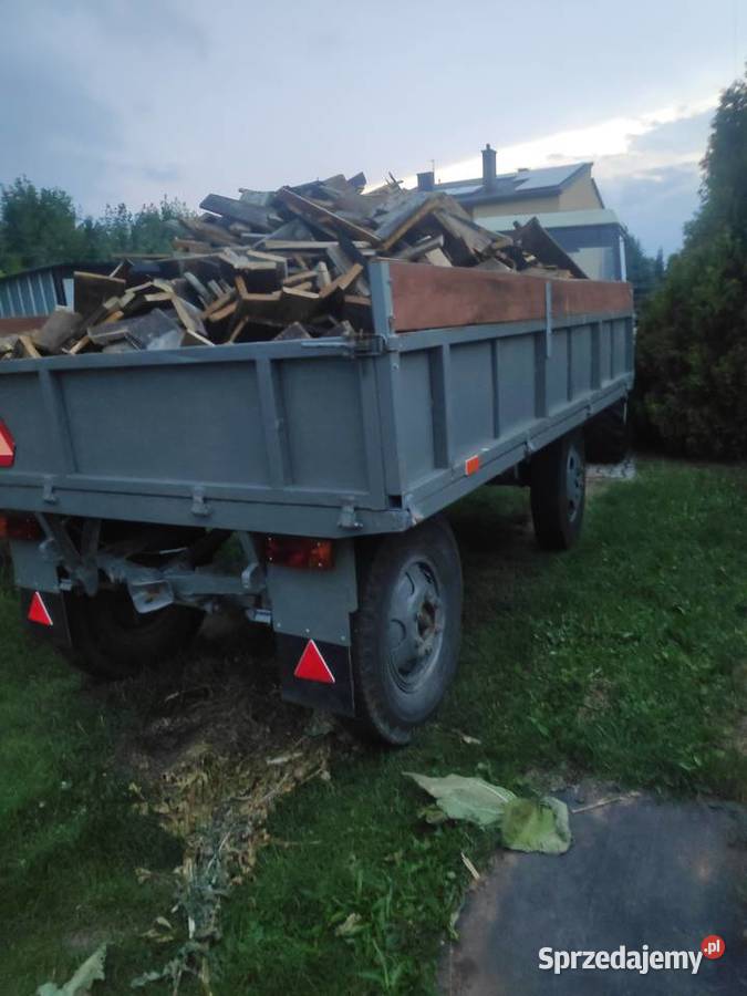 Przyczepa sztywna 2 osiowa stan idealny nieuszkodzony Koziegłowy