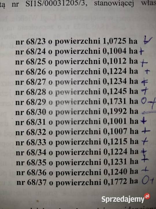 Działki Budowlane Ługi Wielkie pod Siedlcami mazowieckie sprzedam