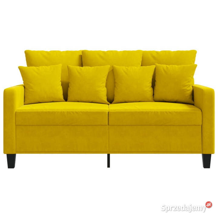Sofa 2osobowa żółta 120 tapicerowana aksamitem Warszawa