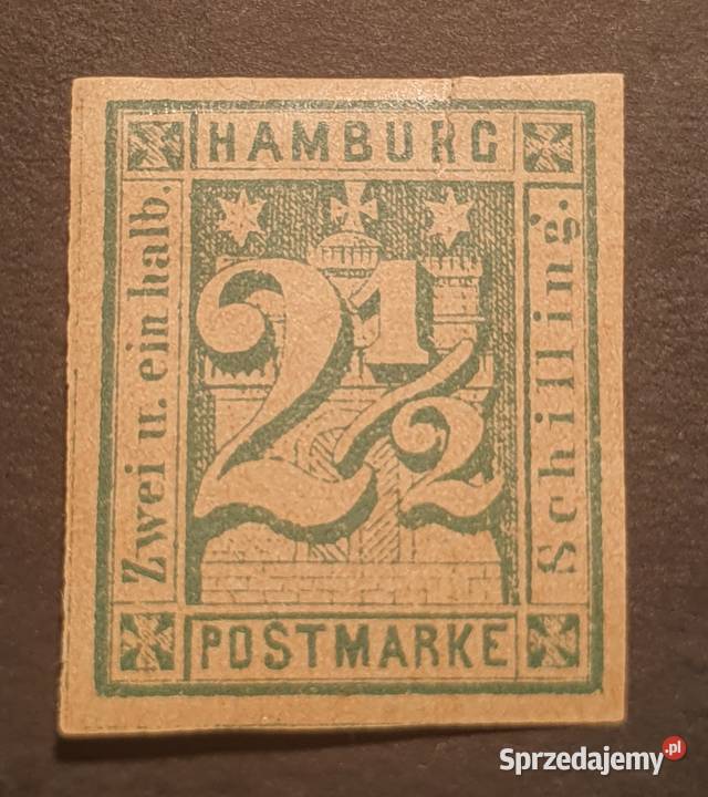 Niemcy Hamburg 1864 Mi9 z gumą Wałbrzych