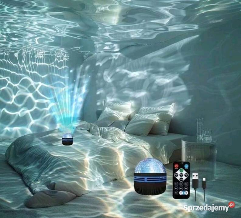 Lampa projekcyjna Wave zasilana USB efekt fali Kraków