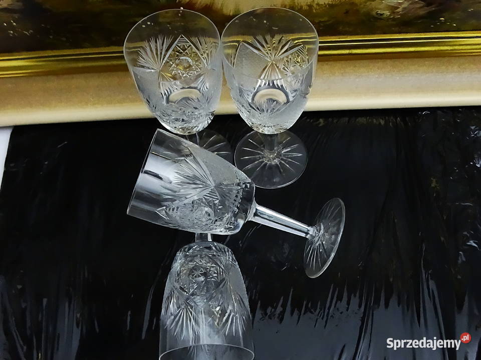 Kieliszki kryształowe zestaw 4 sztuki ręcznie