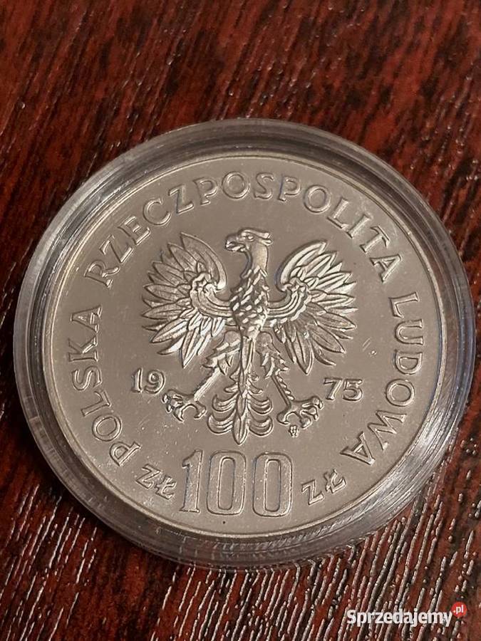 Moneta 100 1975 Modrzejewska Żary