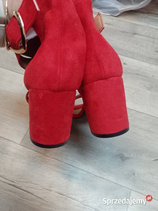 43 Ekskluzywne czerwone sandałki czółenka 27.5cm Kraków