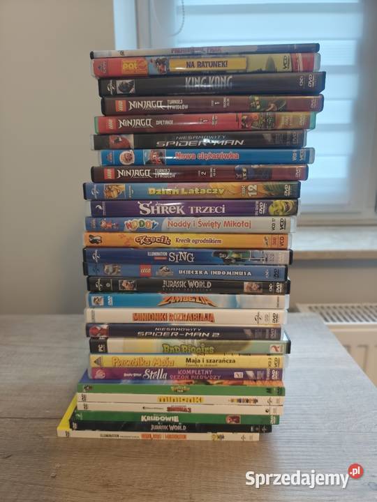 Filmy DVD 27 sztuk Lego Shrek Minionki SpiderMan Kultura i Rozrywka Rzeszów