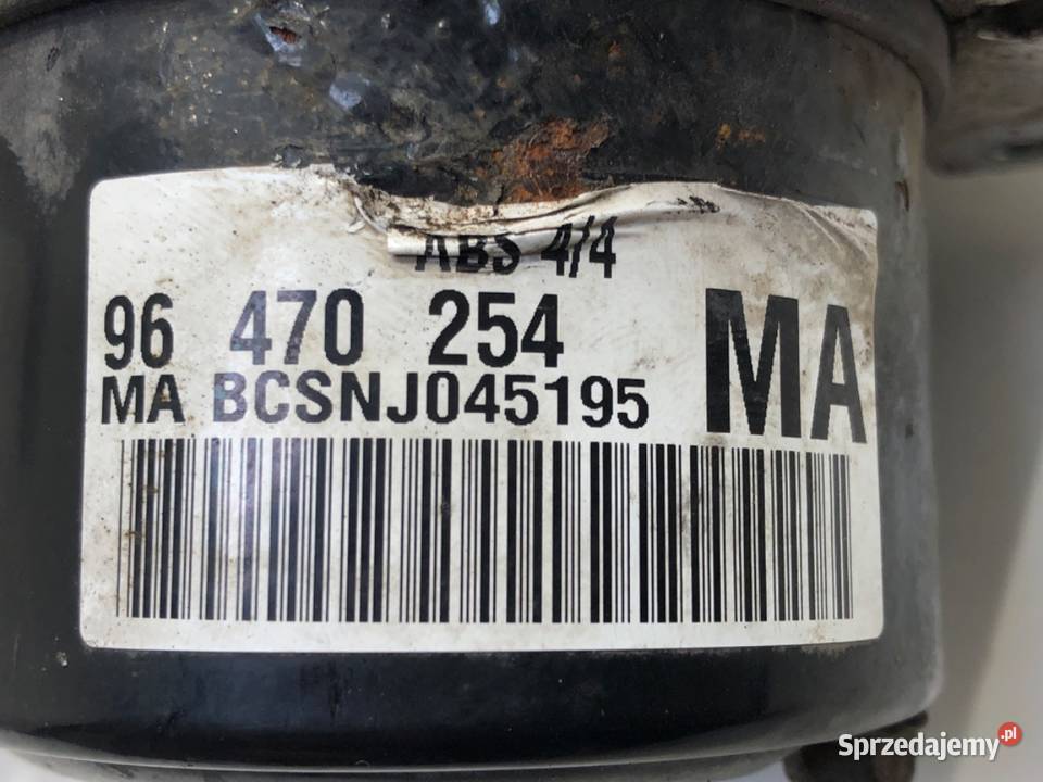 POMPA ABS CHEVROLET AVEO II 96470261 12 72 0308 Układ hamulcowy