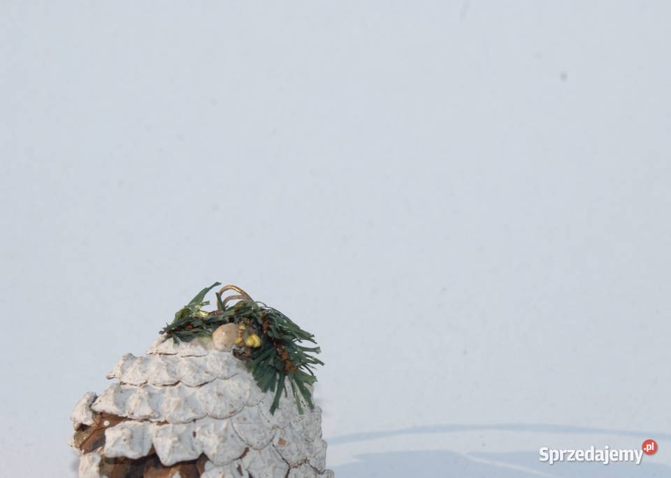 Stara ozdoba choinkowa szyszka naturalna Cieszyn