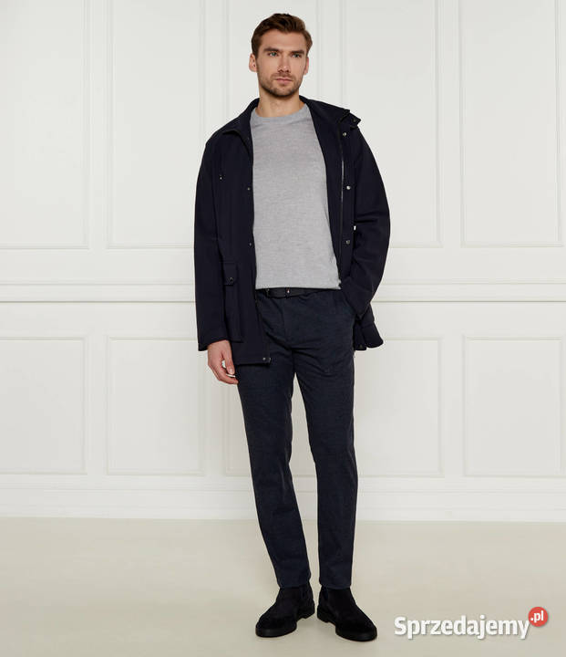 Sweter bawełniany Hugo Boss regular fit szary Białystok