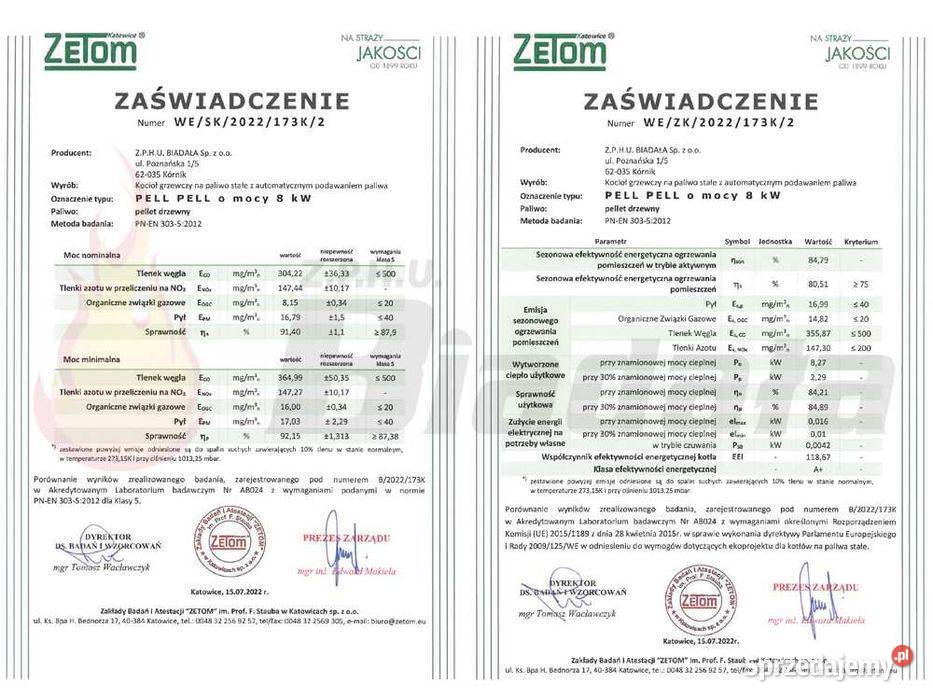 Kocioł Piec Pellet Z Podajnikiem PellPell 8KW Chełm