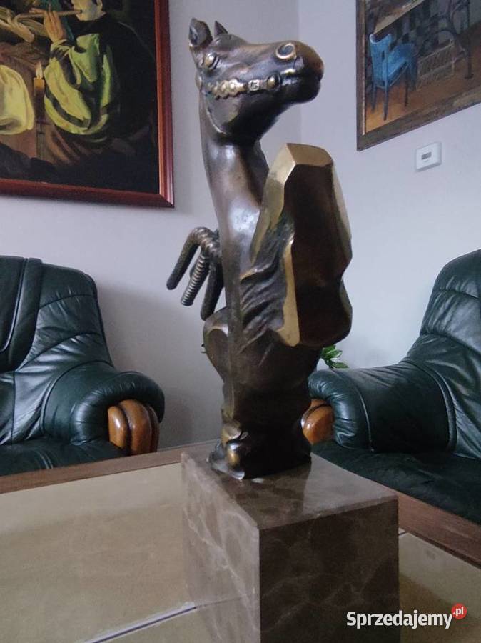 WYJĄTKOWA RZEŹBA ART DECO INDUSTRIAL PEGAZ Janów Lubelski