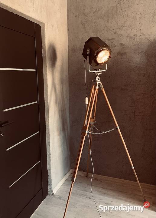 Zabytkowa lampa teatralna PRL Vintage loft Poznań