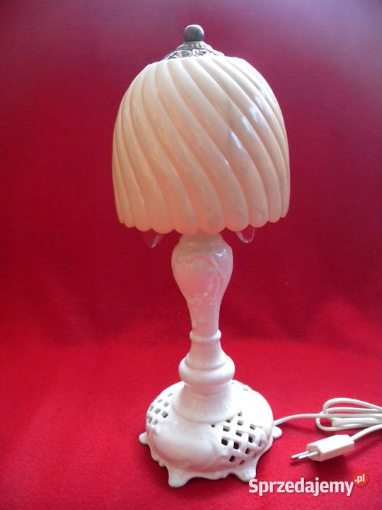 Lampa stołowa porcelanowa biała Oświetlenie Katowice