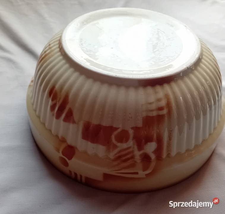 Fajansowa misa art deco zdobiona techniką sprzedam