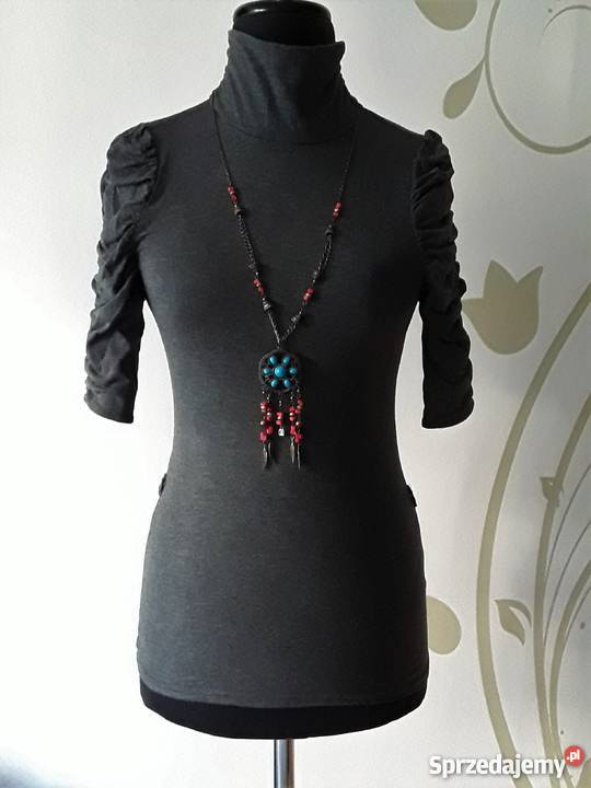 Bluzeczka szara z bufiastymi rękawami rozmiar 36 mazowieckie