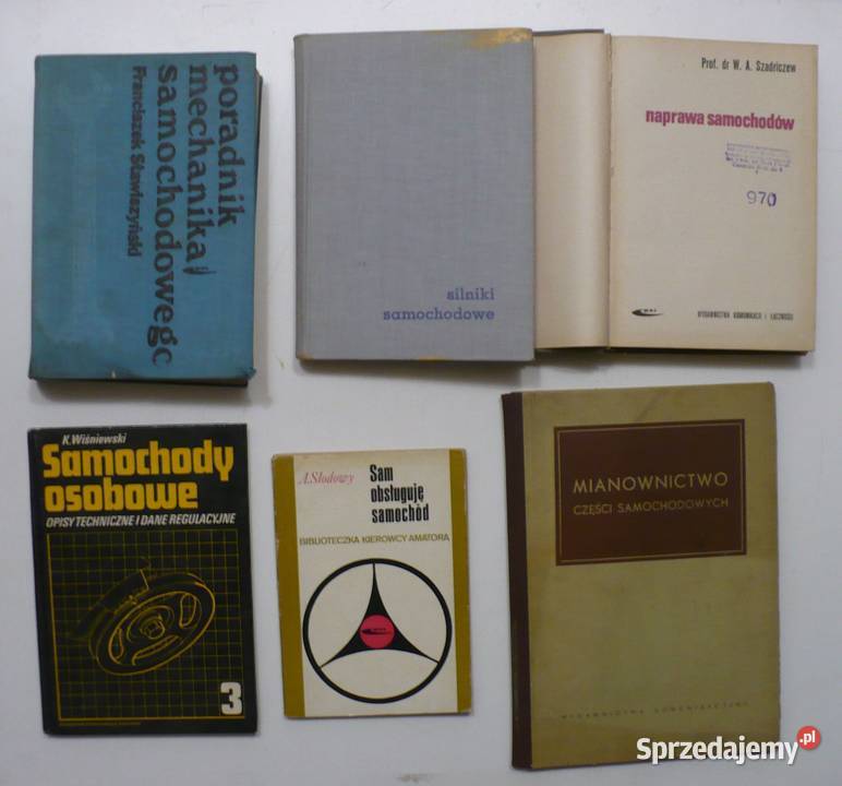 Zestaw książek 5 Motoryzacja Mechanika Antykwariat Białystok