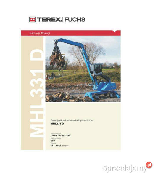 TEREX FUCHS MHL 331 D ładowarka instrukcja DTR Pozostałe Kielce