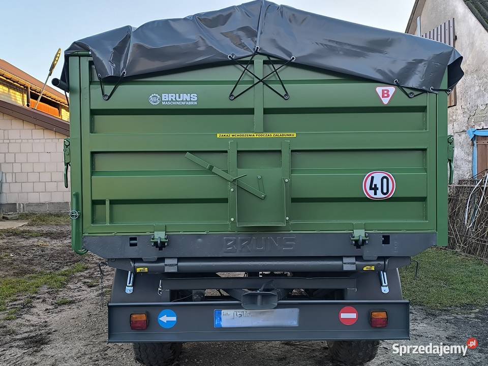 Przyczepa 1osiowa niemiecka BRUNS wywr3str Nowa Maszyny rolnicze Lichty