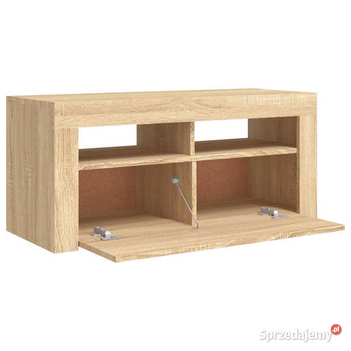 Szafka TV z oświetleniem LED dąb sonoma 90x35x40 RTV