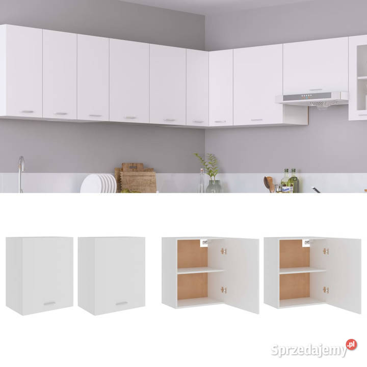 Szafki wiszące 2 białe 50x31x60 WM805078 Warszawa