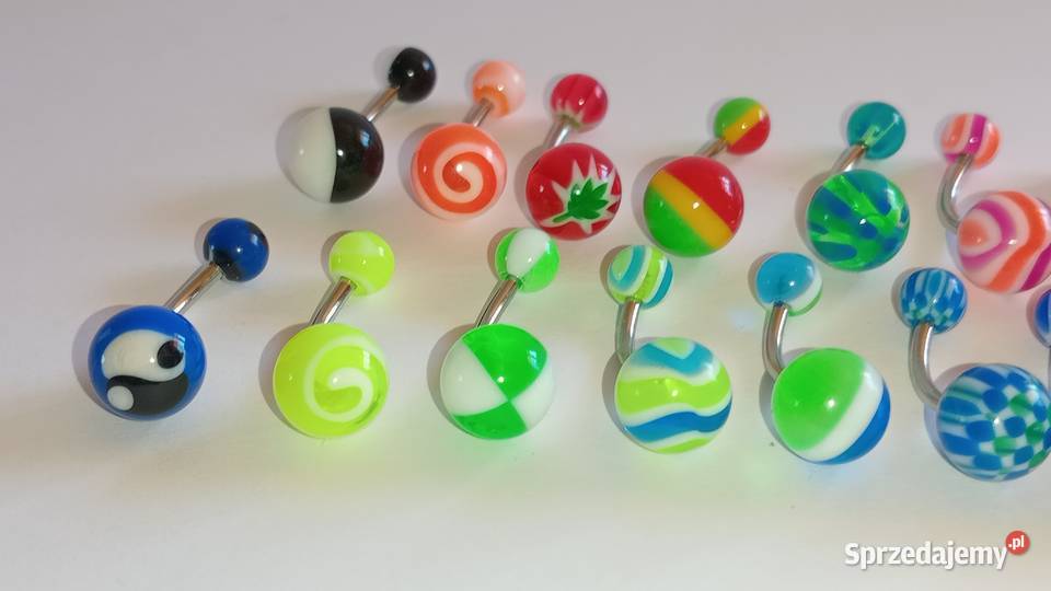 Kolczyki do pępka z kulkami akrylowymi Nowy Sącz