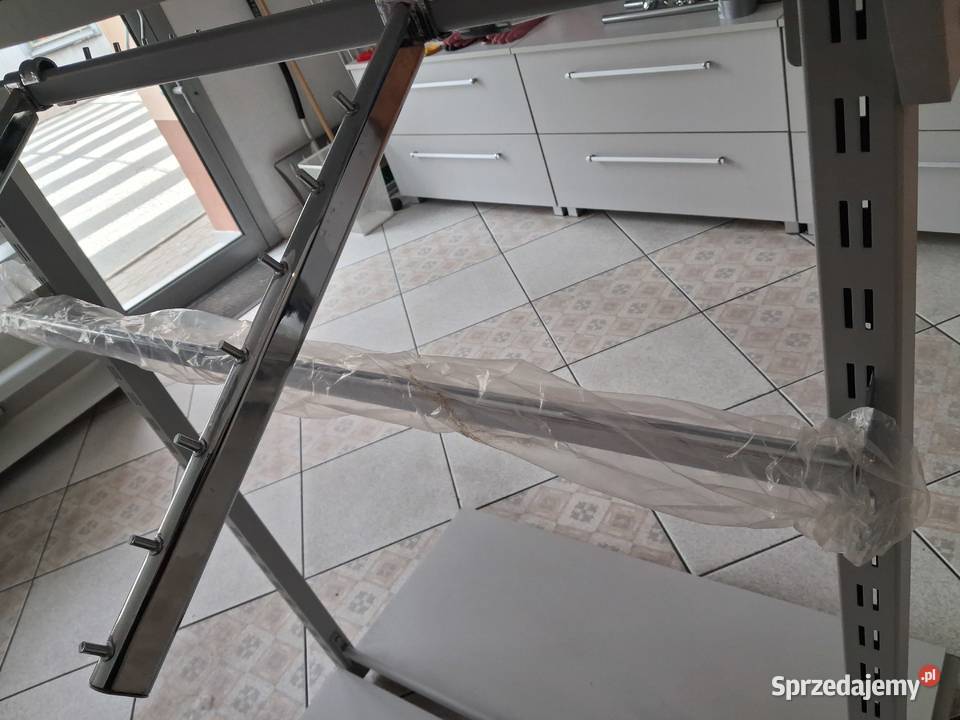 Regał wystawowy kompletny solidny razem z półką Cieszyn