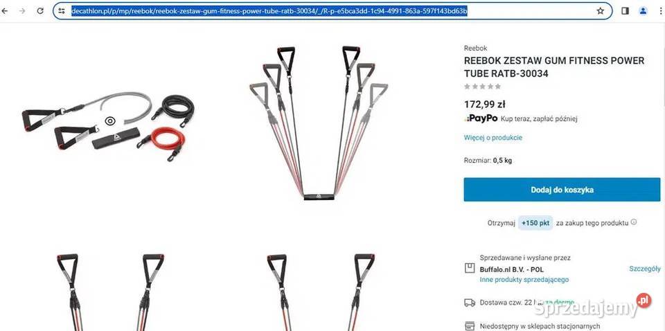 Zestaw gum do ćwiczeń Reebook Taśmy fitness do