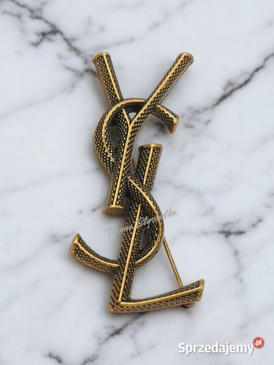 Broszka litery YSL styl vintage glamour Broszki Kraków