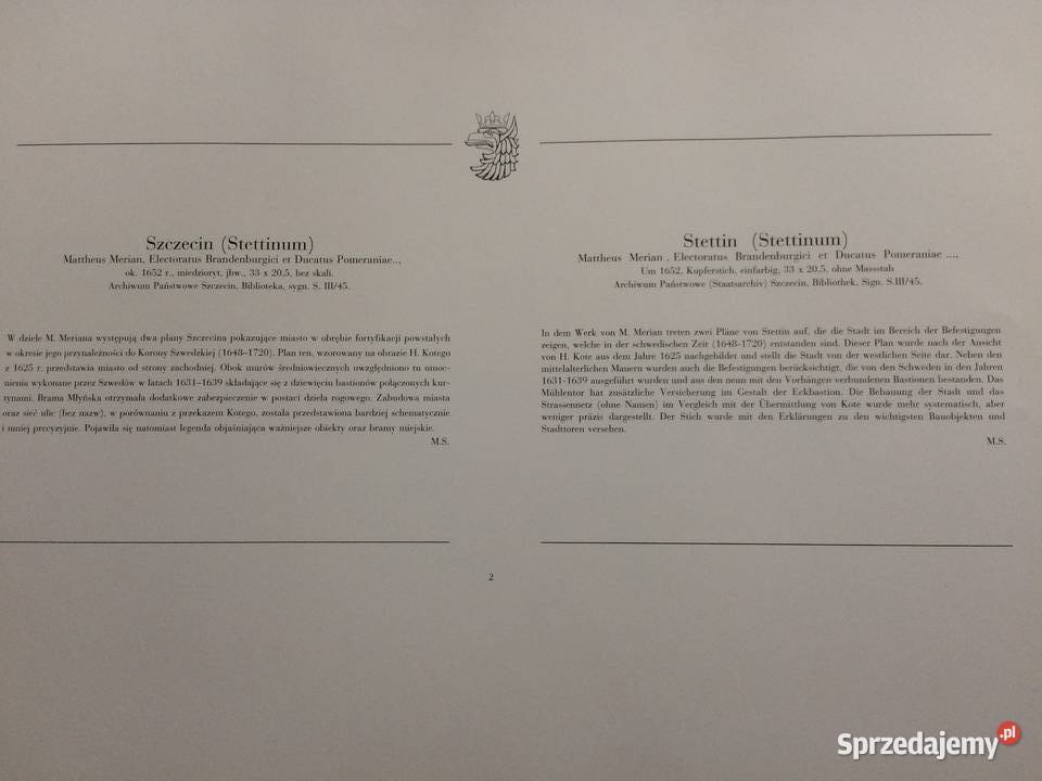 1264 Plany I Mapy Szczecina XVII Do XX Wieku 2 zachodniopomorskie Szczecin
