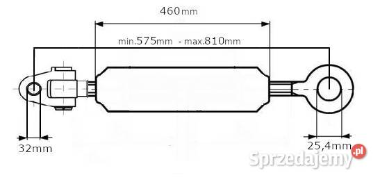 Łącznik górny z końcówką przegubową 254x32 mm małopolskie Kamionna sprzedam