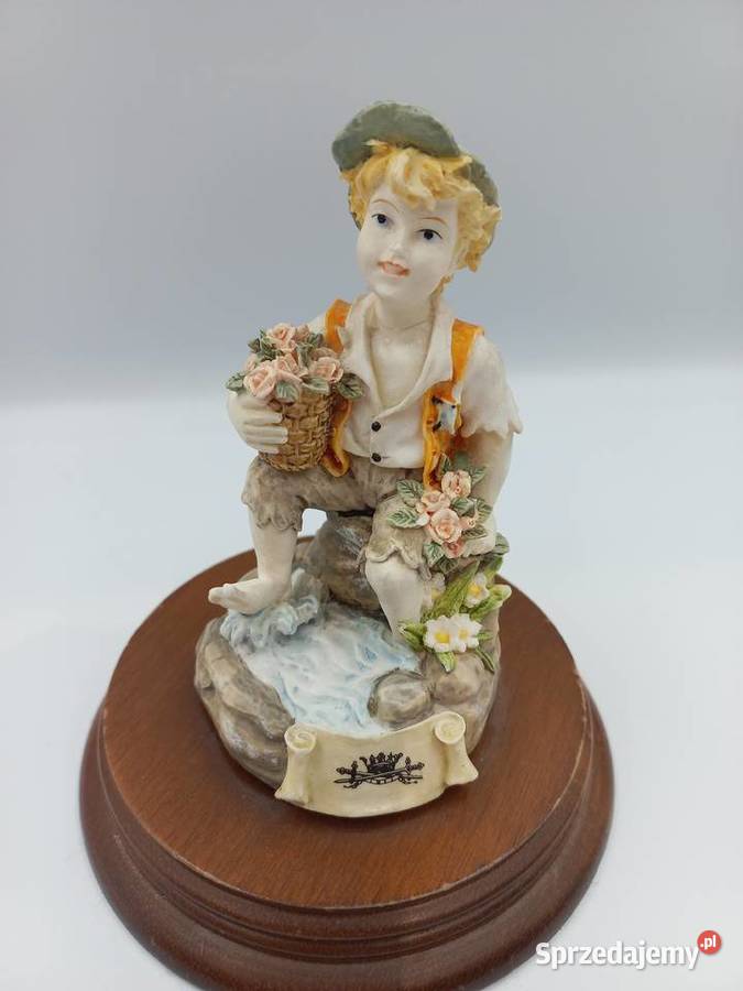 Kolekcjonerska figurka The Leonardo sygnowana Porcelana i szkło Inowrocław