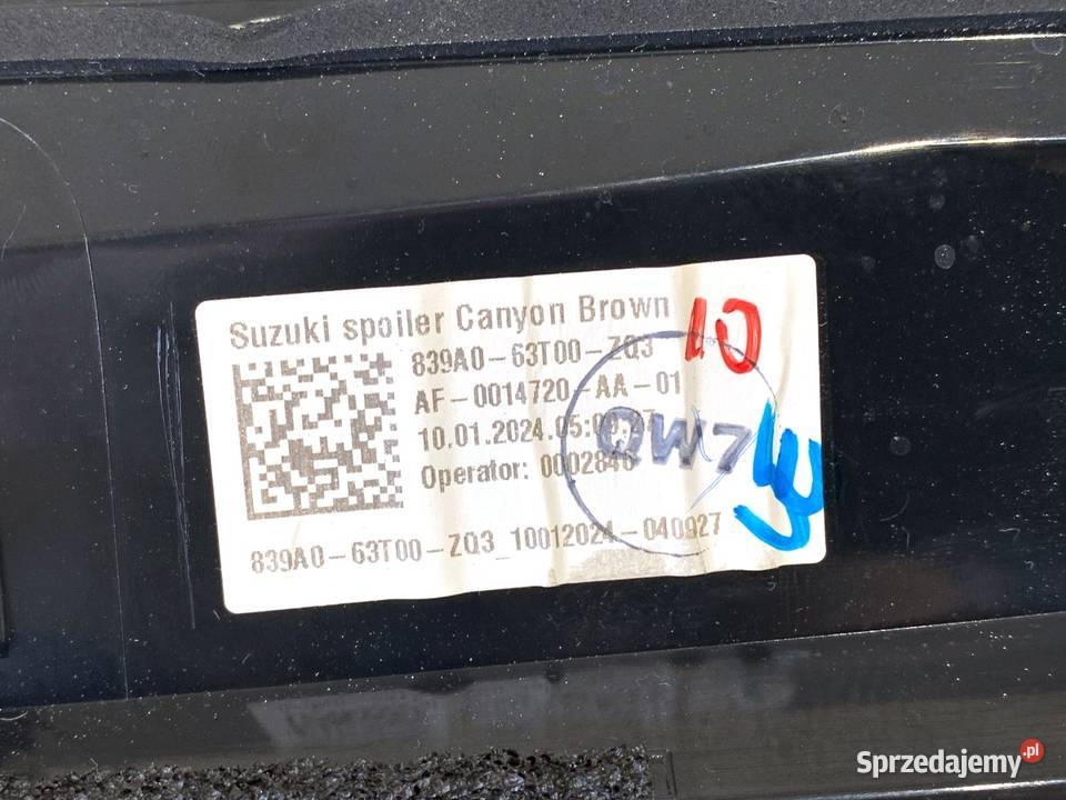 SPOILER LOTKA SUZUKI SCROSS Crossover 839A063T00