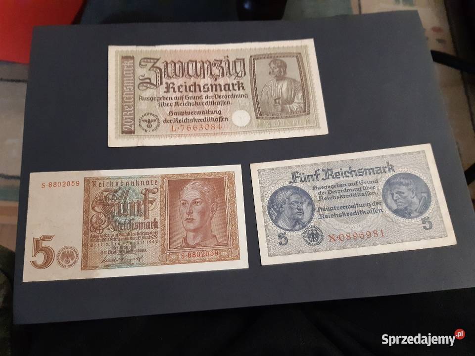 Zestaw banknotów niemieckich III Rzesza