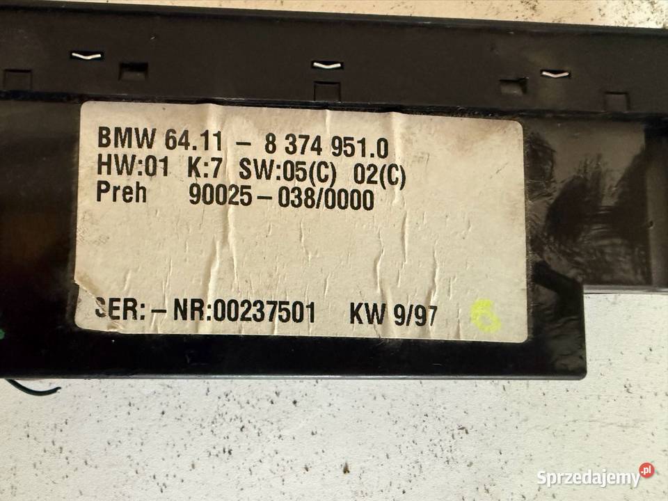 Panel sterowania klimatyzacji BMW 5 e39 Ostrów Wielkopolski