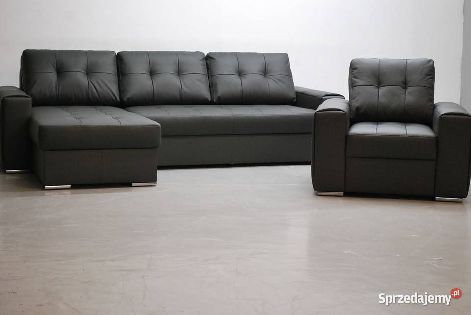 SKÓRA NATURALNa NAROŻNIK Z FSPANIAfotel 9117 Łóżka, wersalki i sofy Poznań