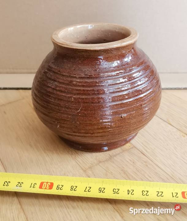 233 WAZONIK 3 gliniany piękny wzornictwo PRLu Łódź