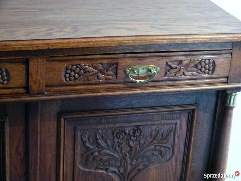 Piękna dębowa komoda secesyjnasklep Dąbrowa Dąbrowa Górnicza