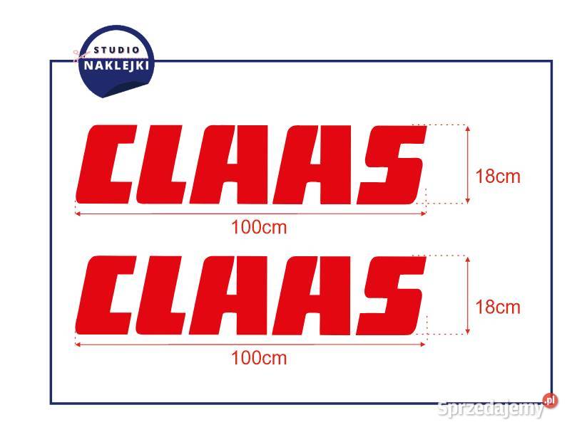 Naklejki Naklejka Claas 100x18 2 czerwone Bydgoszcz