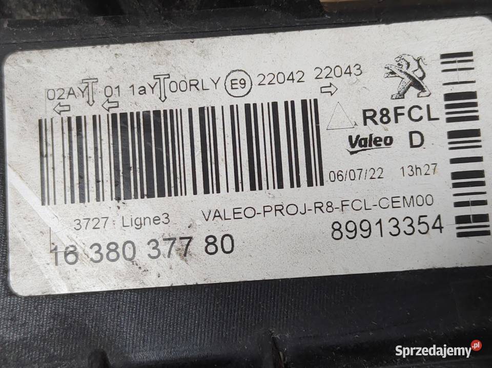 Halogen Lampa DRL Prawa Peugeot 508 II Pleszew